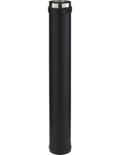 Elément droit PGI longueur 100cm diamètre 80-130mm noir graphite (Ral 9030)